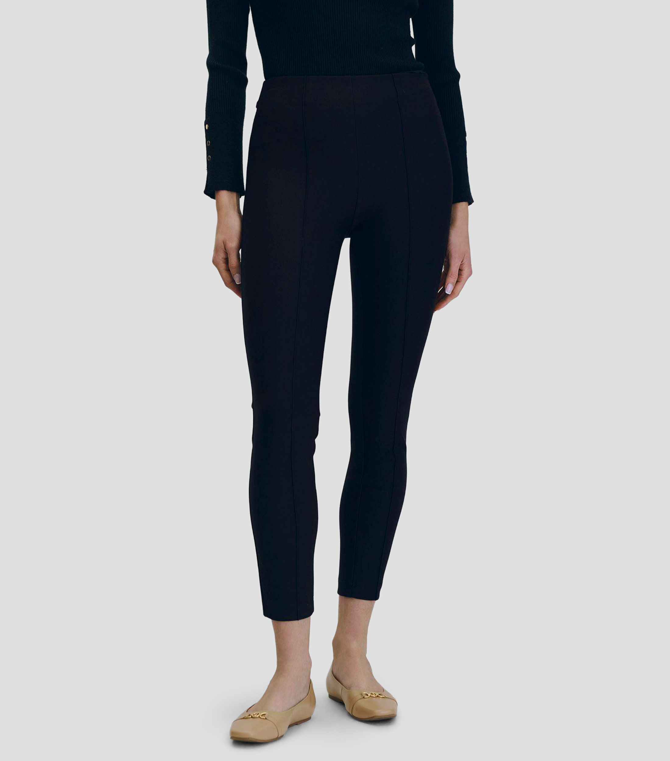 Leggings Tiro Alto Con Costilla
